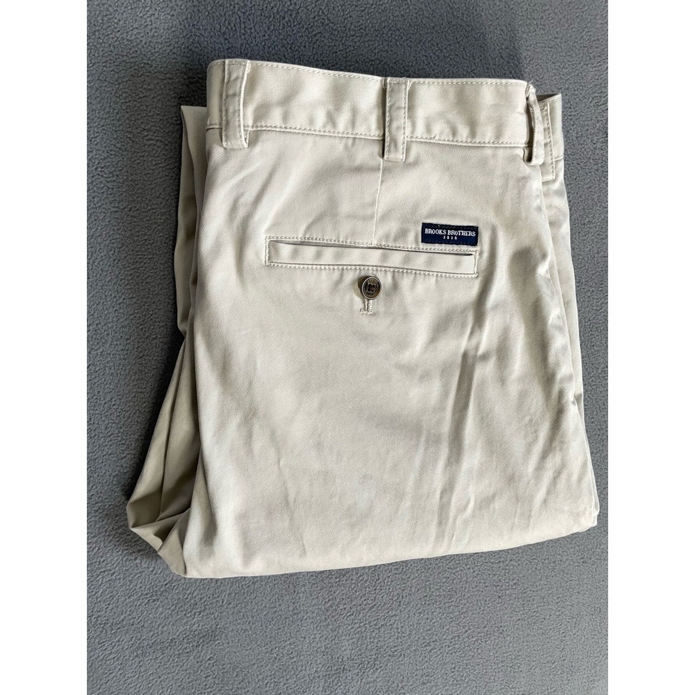 Brooks Brothers‎ Advantage Chino Stretch Clark Fit Khaki Pants Mens 36x30 1818